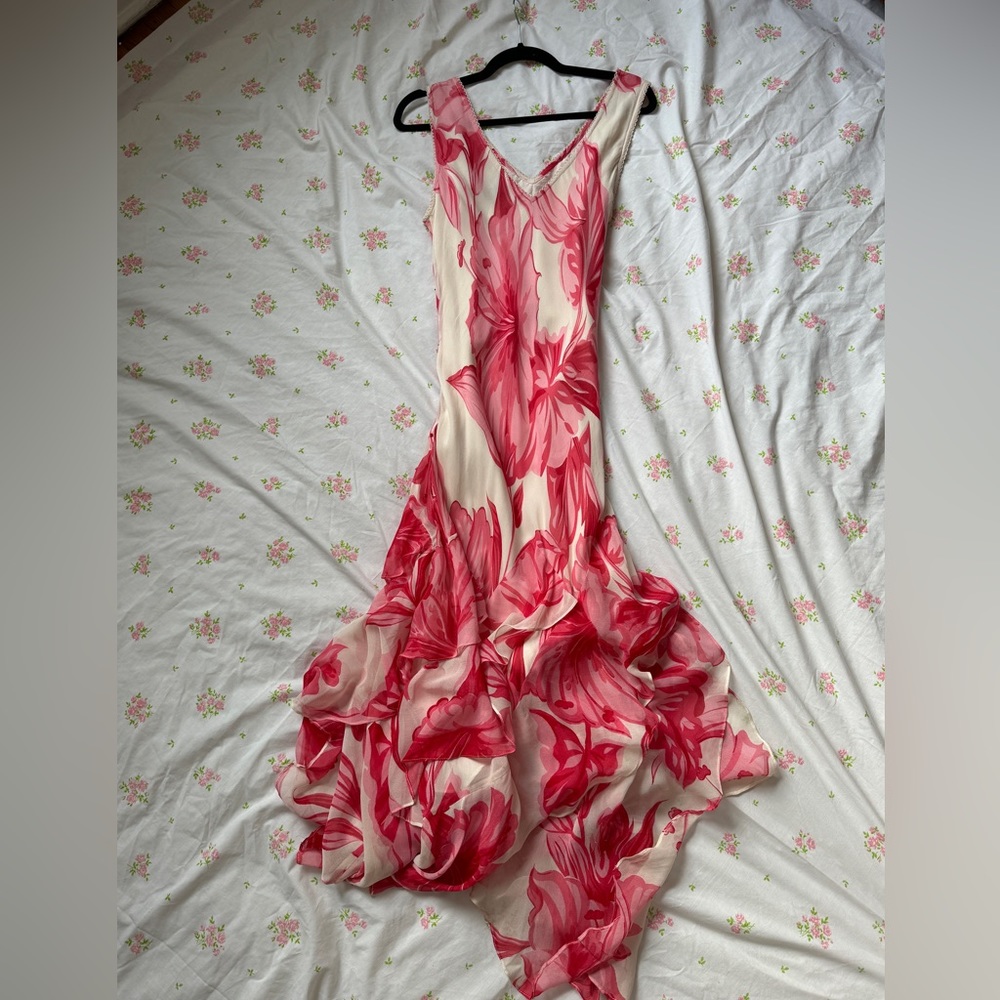 Vintage Floral Y2K Dress Gown - Picture 3 of 15